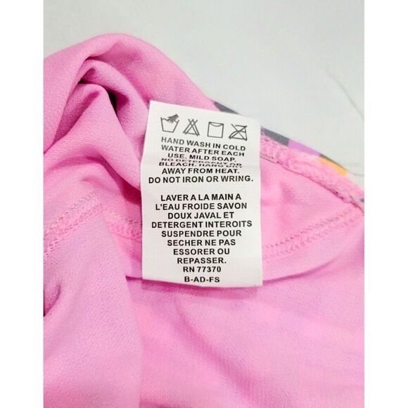 TYR DuraFast Lite Girls SUNSET PLAID Maxfit 1pc Swimsuit Dk Violet Pink Size 12 - Picture 14 of 15